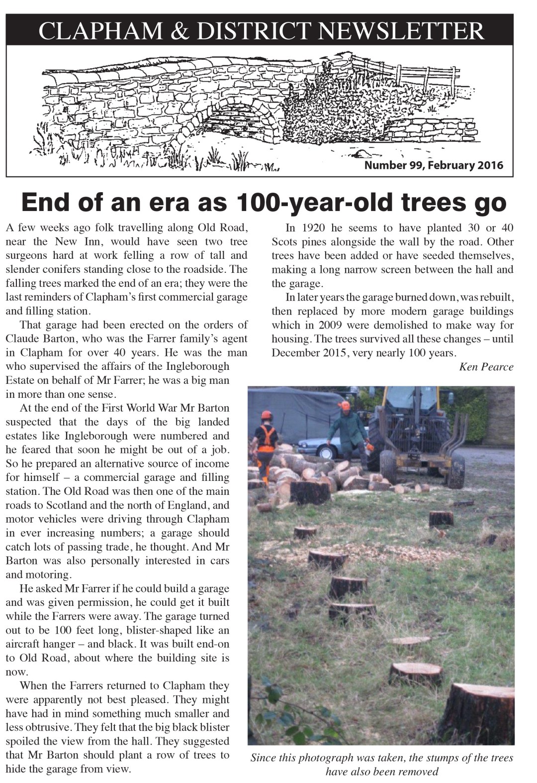 100 year old trees Newsletter No 99 February 2016
