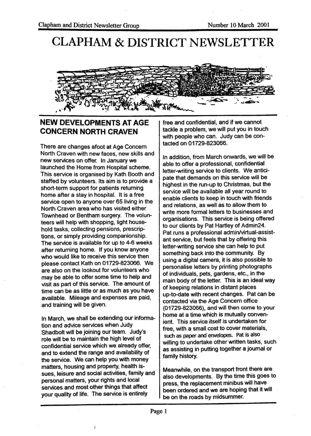 Clapham_Newsletter_No10_March_2001-1