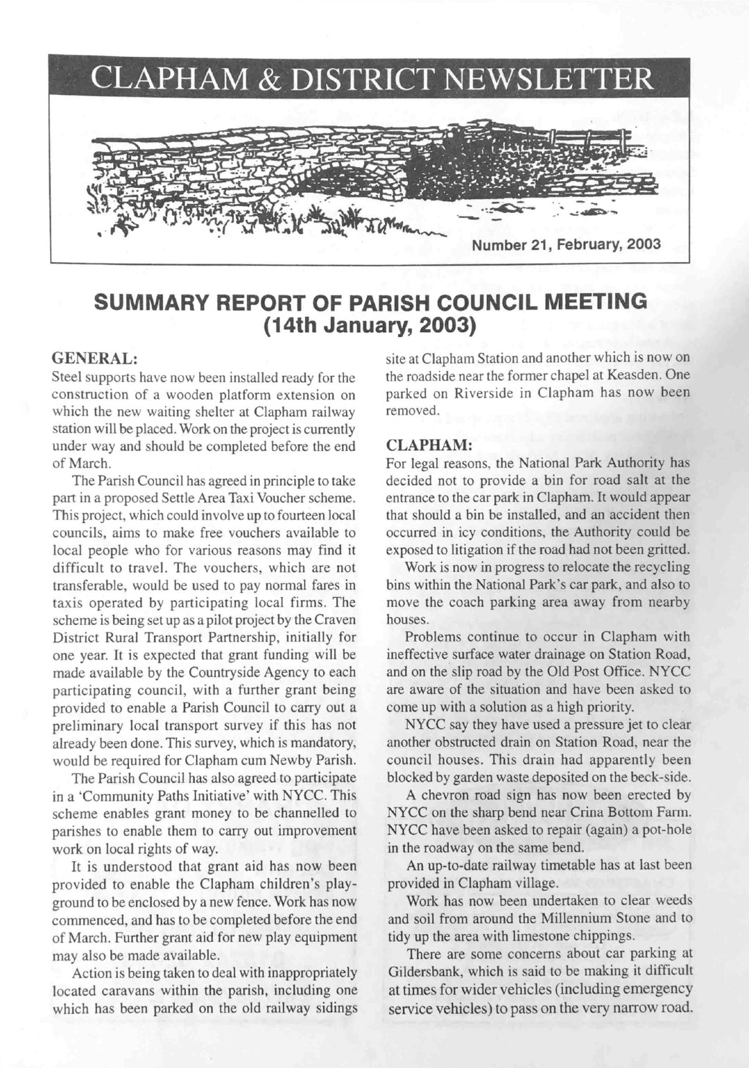 Clapham_Newsletter_No21_February_2003-1