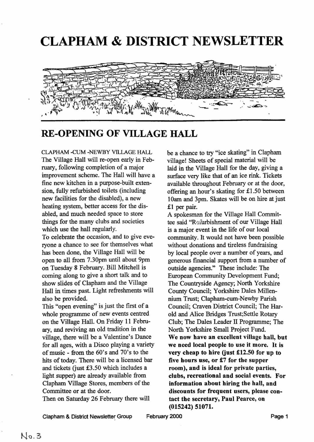 Clapham_Newsletter_No3_February_2000-1