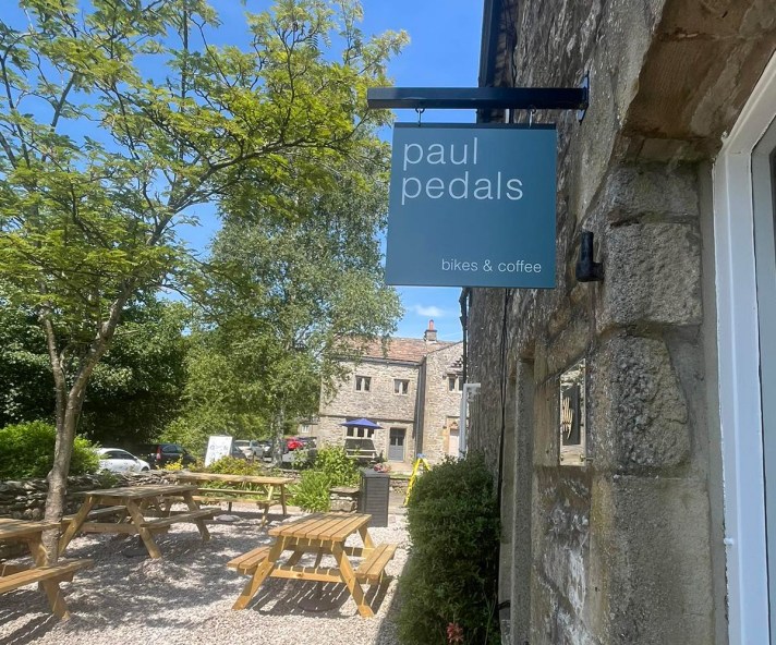 Paul Pedals Sign outside shop